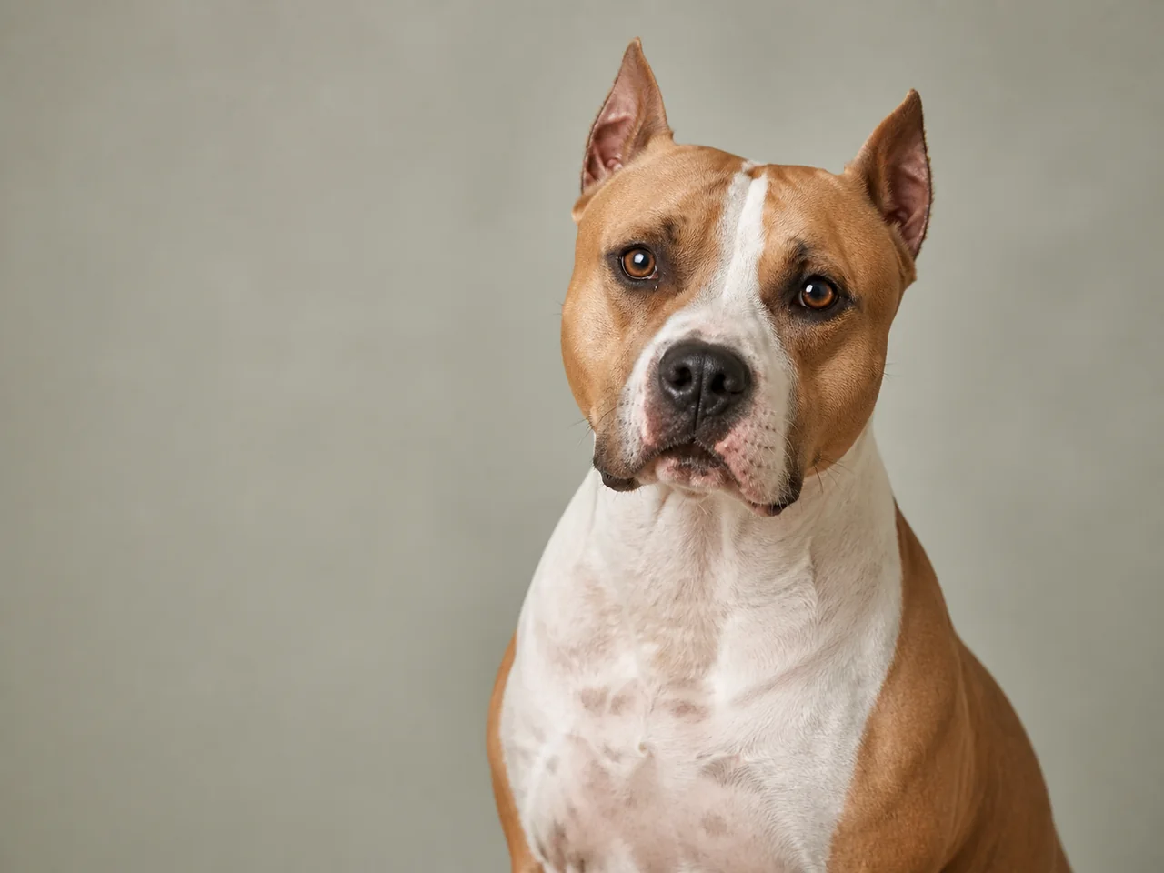 Healthy adult American Staffordshire Terrier breed portrait
