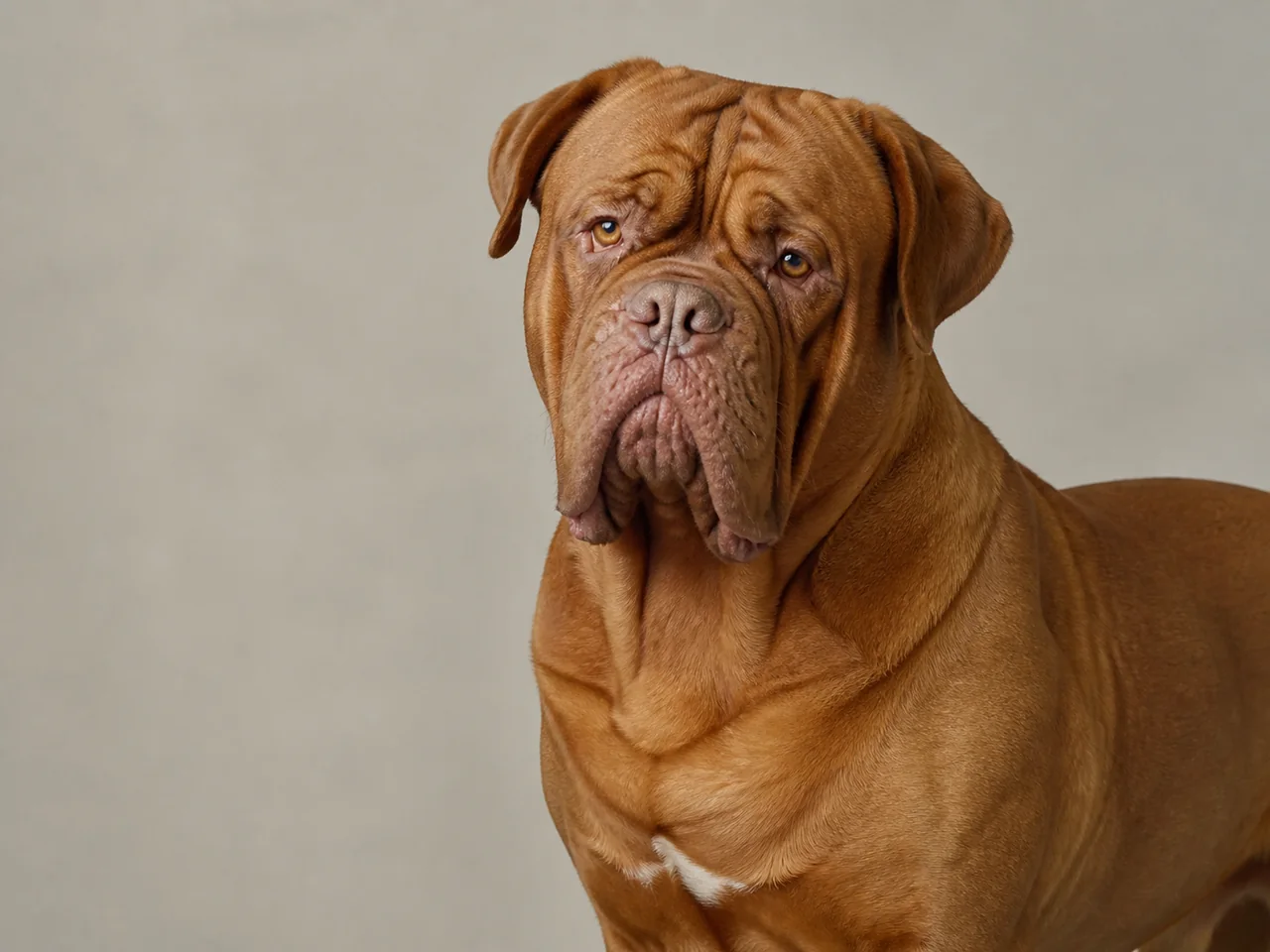 Healthy adult Dogue de Bordeaux breed portrait