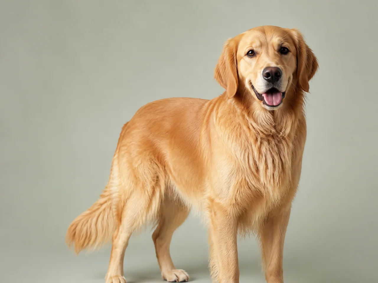 Healthy adult Golden Retriever breed portrait