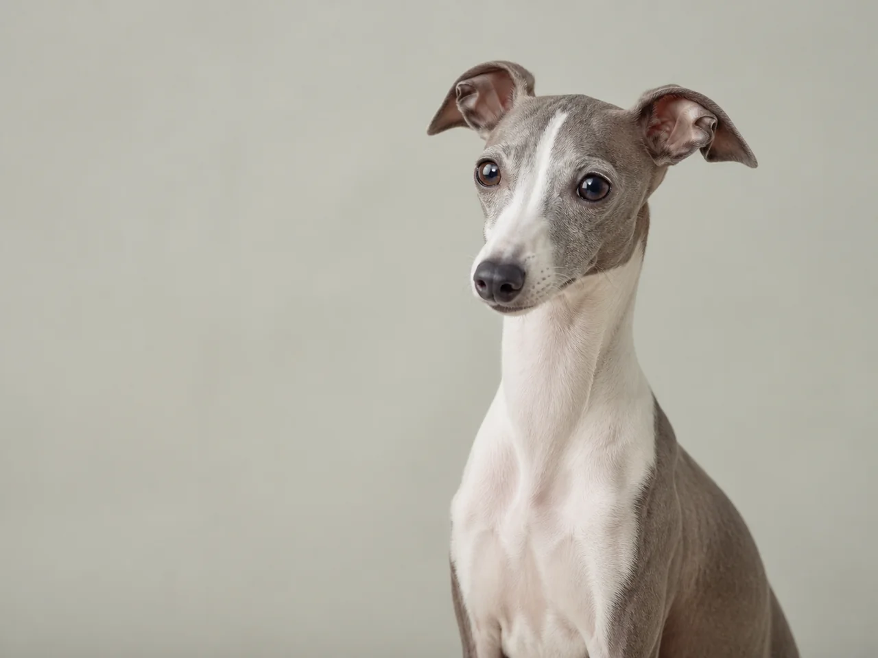 Healthy adult Italian Greyhound breed portrait