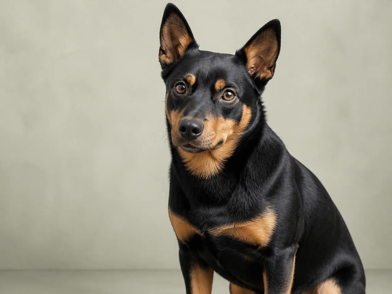 Healthy adult Lancashire Heeler breed portrait