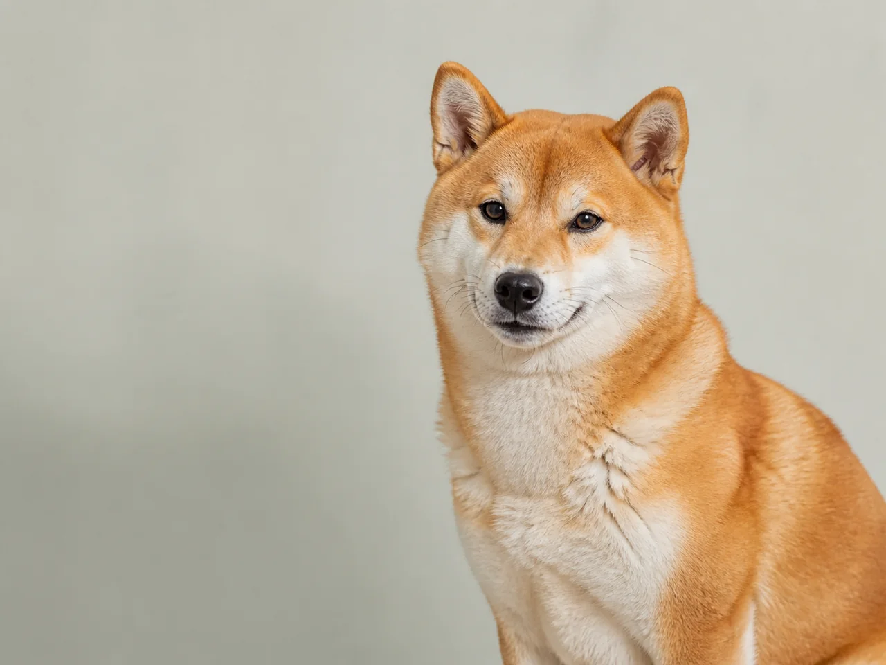 Healthy adult Shiba Inu breed portrait
