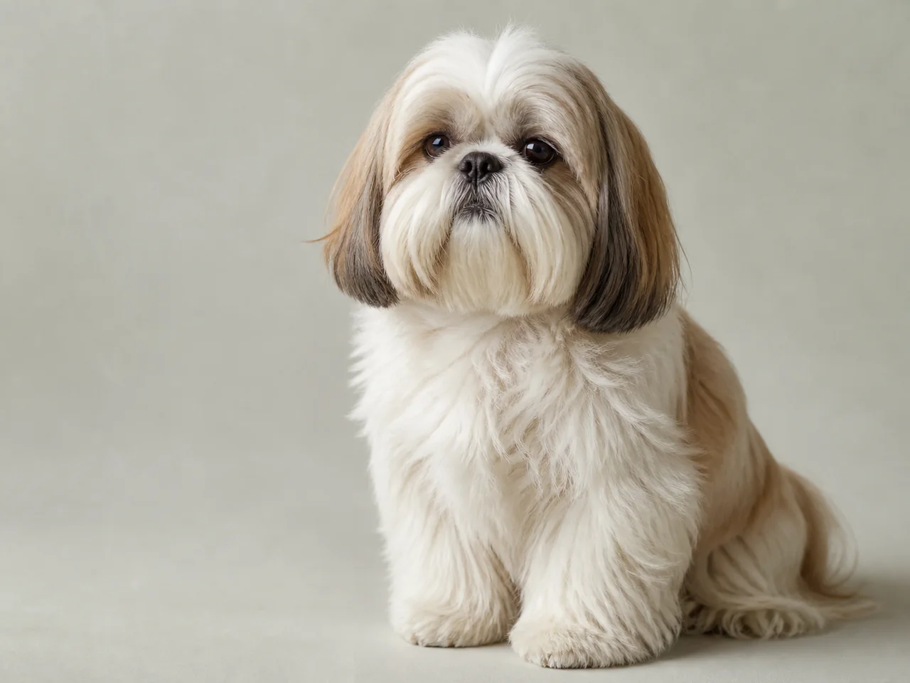 Healthy adult Shih Tzu breed portrait