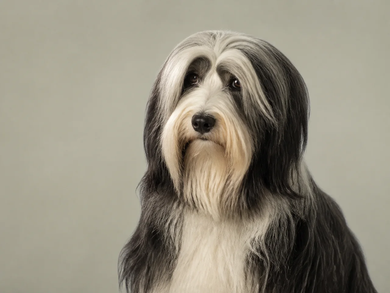 Healthy adult Tibetan Terrier breed portrait